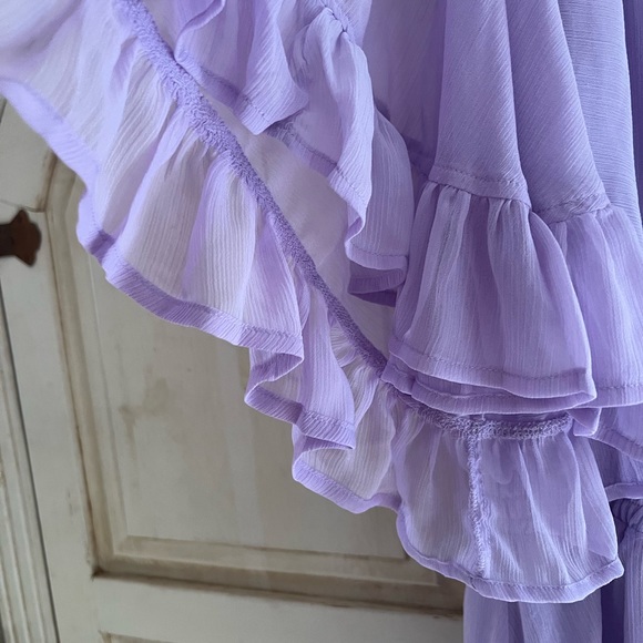 Revolve Endless Rose Lavender off the shoulder dress size L NWT Smocked Waist. - Picture 5 of 8